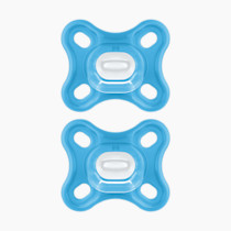 MAM Comfort Baby Pacifiers, Lightweight One-Piece Full Silicone Binky for Newborns 0-3 Months, BPA-Free Nipple, Easy to Clean Pacifier, Best for Breastfed Babies, with Sterilizer Case, 2 Count Binkies