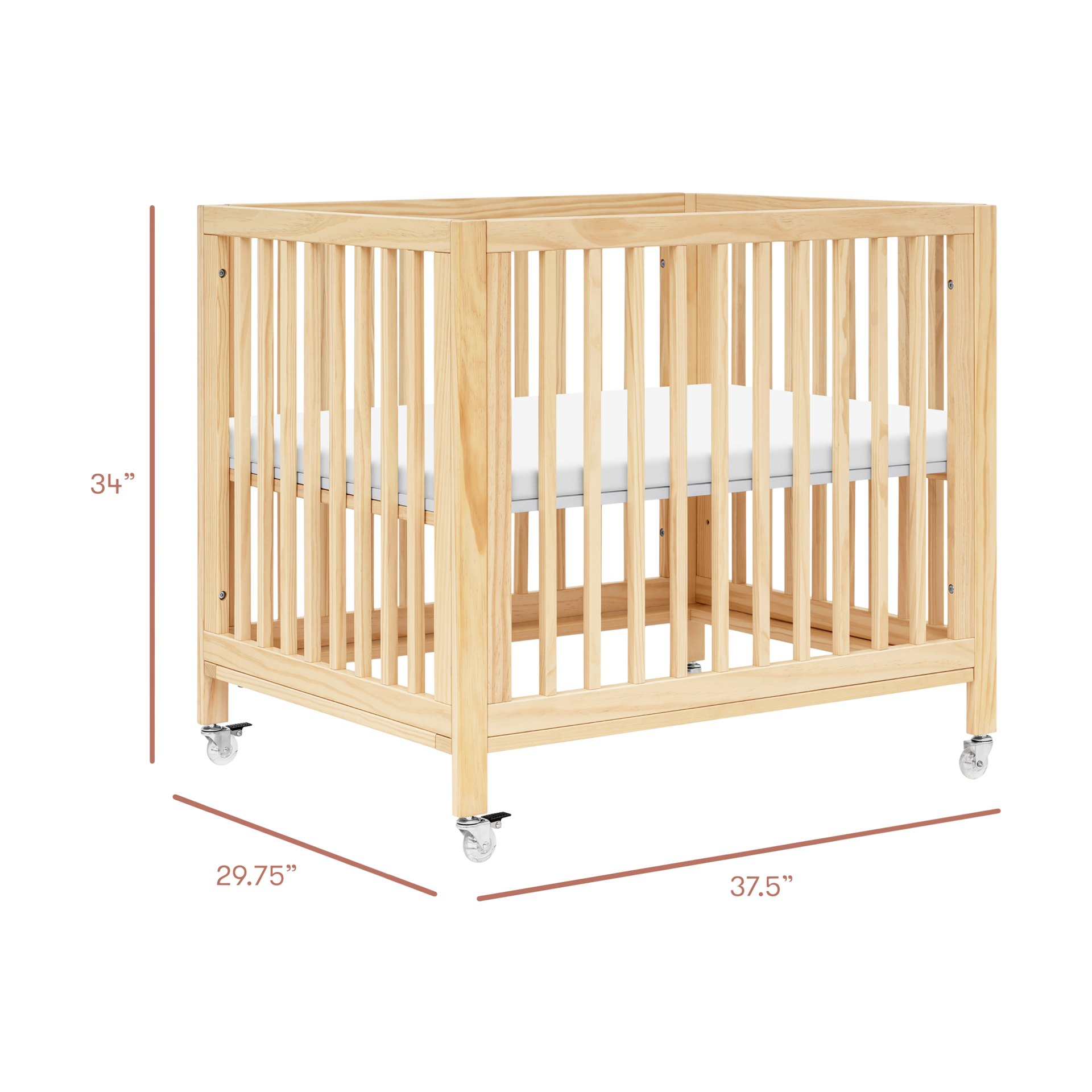 babyletto Rolli All-Stages Midi Crib Conversion Kit - Blonde.