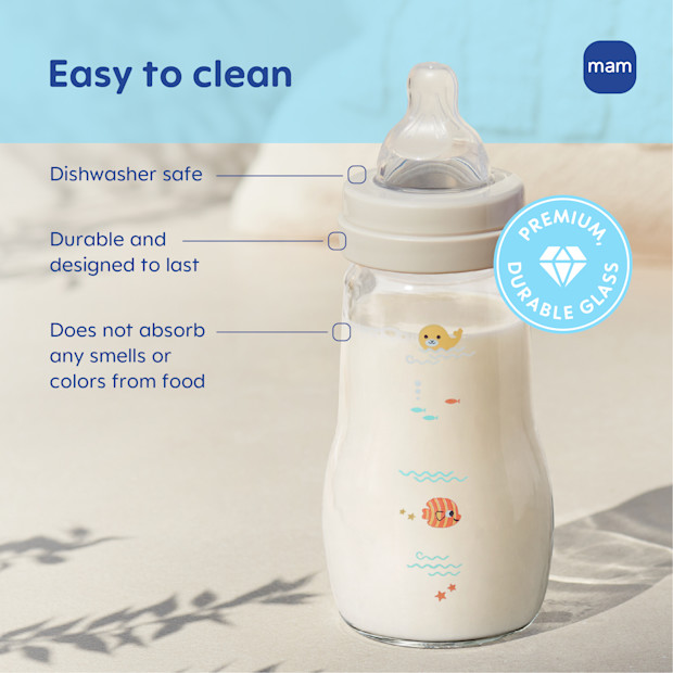 MAM Feel Good Premium Glass Bottle (3 Pack).