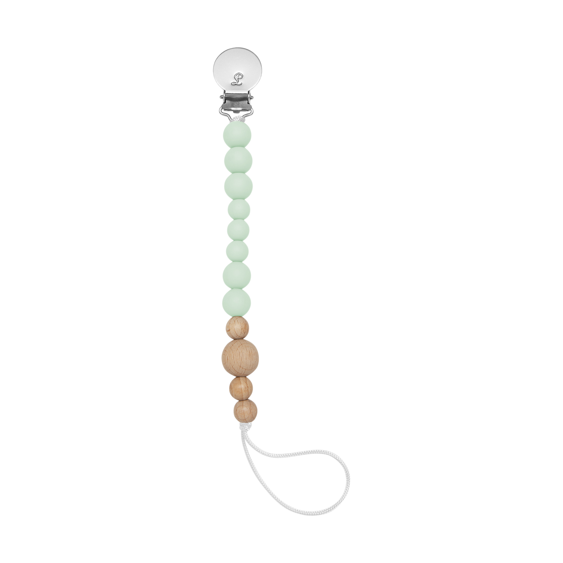 Loulou Lollipop Colorblock Wood & Silicone Pacifier Clip.