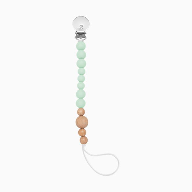 Loulou Lollipop Colorblock Wood & Silicone Pacifier Clip.
