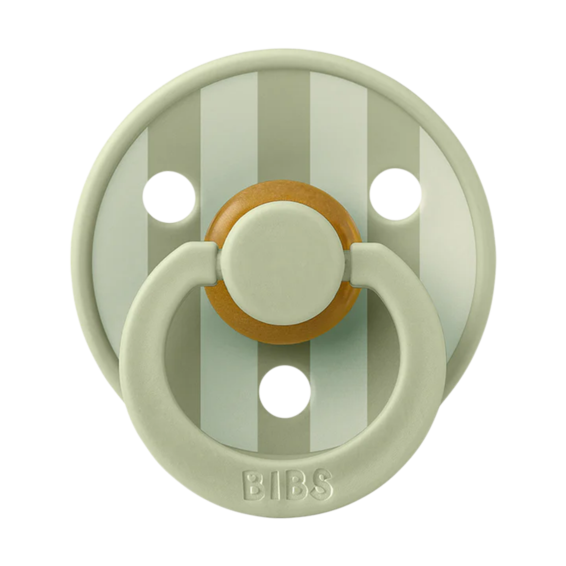 BIBS Studio Pin Colour Natural Rubber Pacificier (2-pack) - Sage, Size 2.