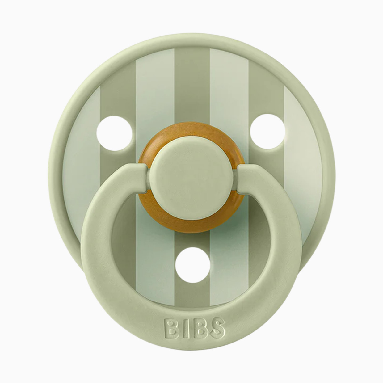 BIBS Studio Pin Colour Natural Rubber Pacificier (2-pack) - Sage, Size 2.