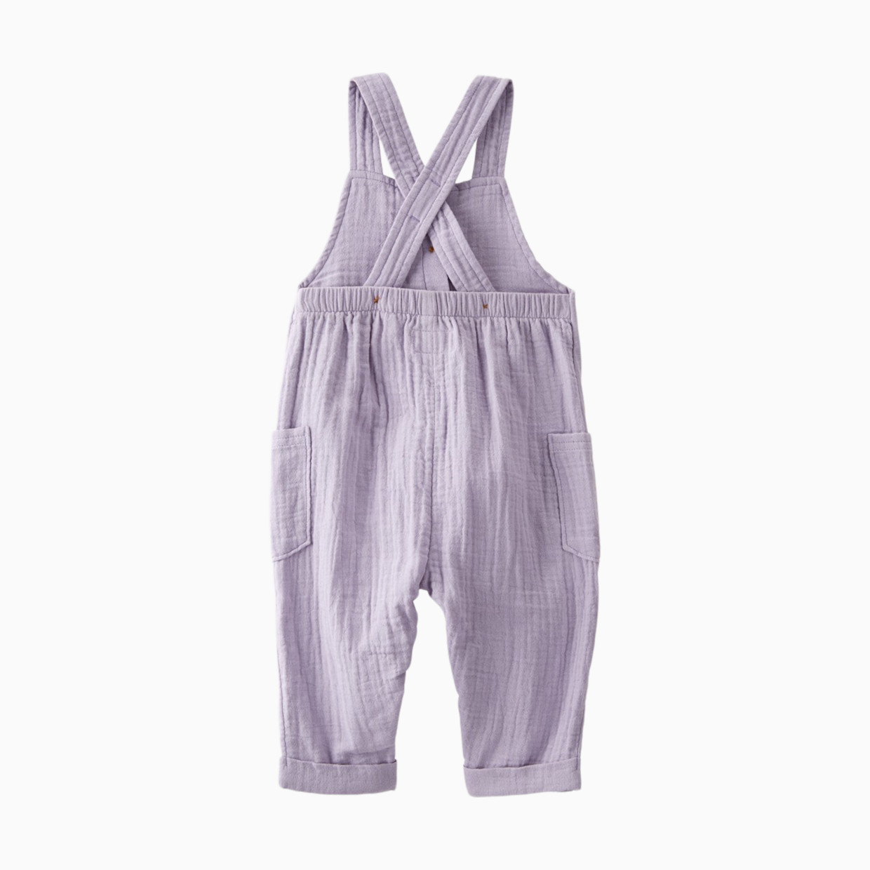 Carter's Little Planet Organic Cotton Gauze Overalls in Blue Creek - Purple, 0-3 M.