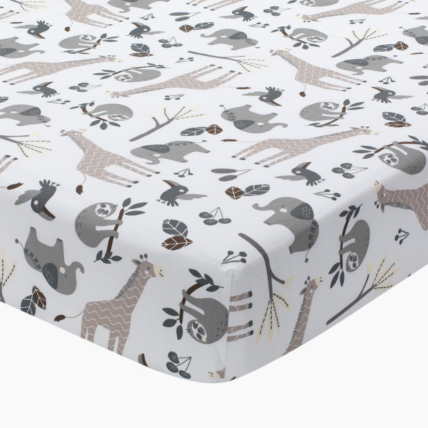 Lambs & Ivy Cotton Fitted Crib Sheet - Baby Jungle.