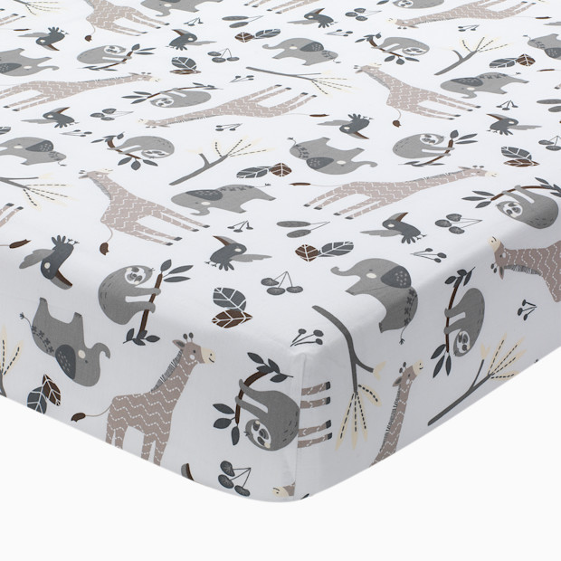 Lambs & Ivy Cotton Fitted Crib Sheet.
