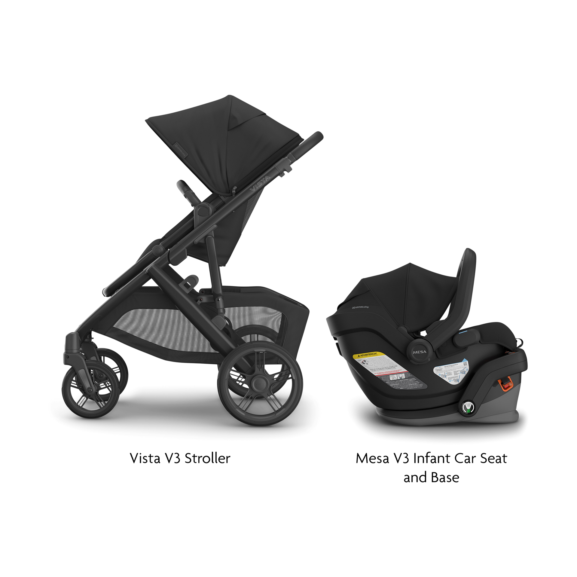 UPPAbaby Vista V3 Stroller & Mesa V3 Infant Car Seat Travel System.