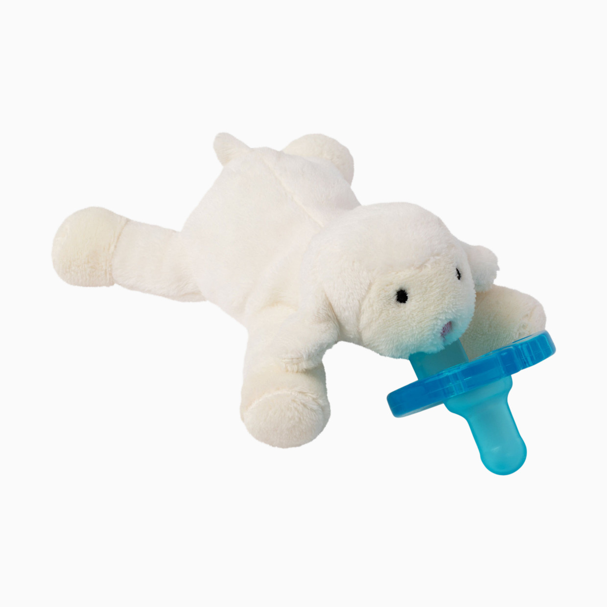 WubbaNub Pacifier - Lamb, Attached.