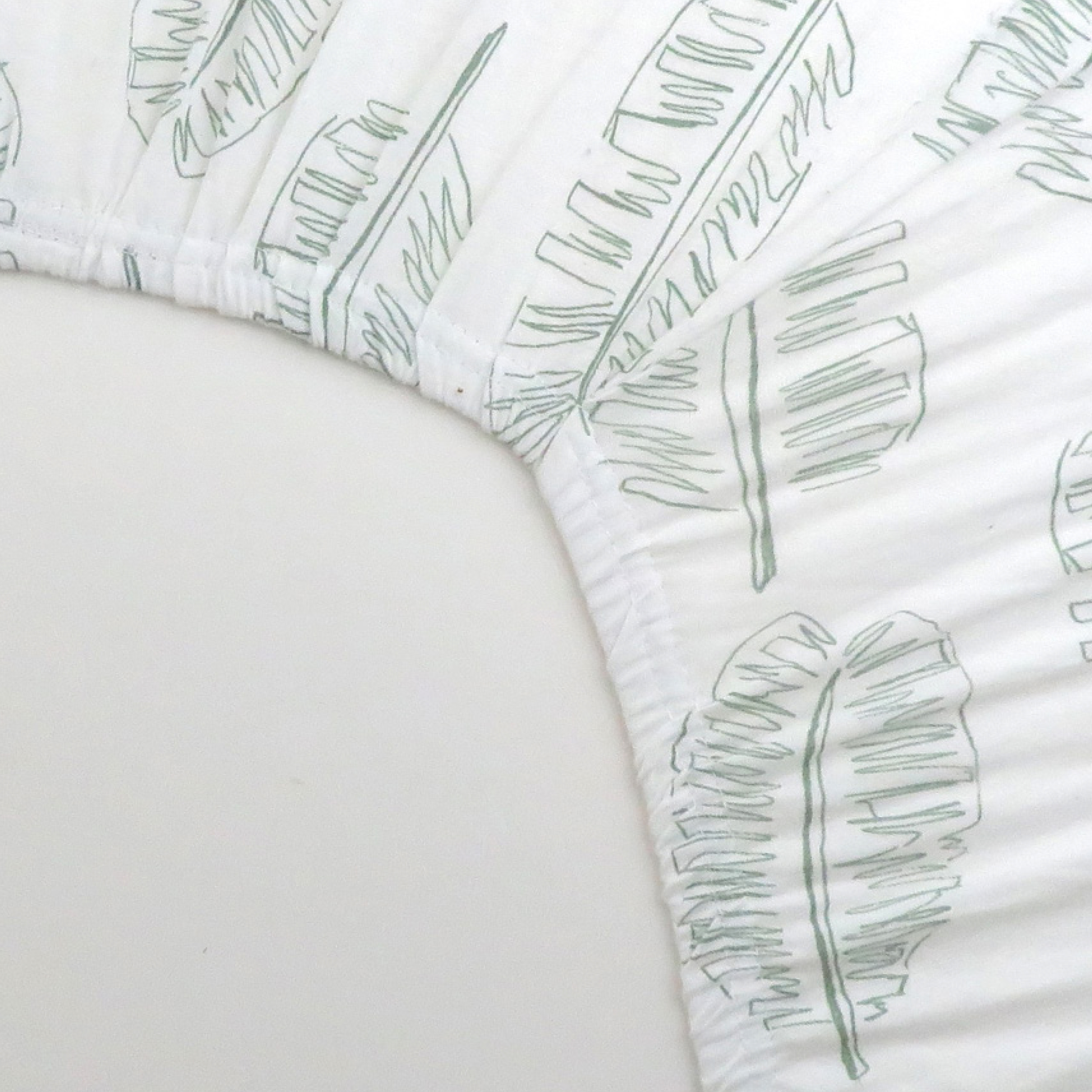 Honest Baby Clothing Organic Cotton Fitted Crib Sheet - Jumbo Leaf Sage.