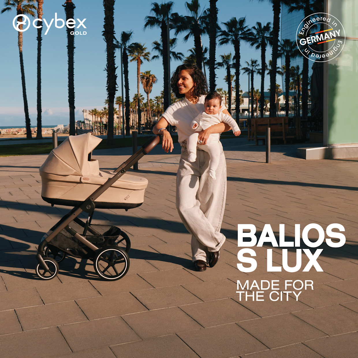 Cybex Balios S Lux + Cloud G Pro Travel System - Almond Beige.