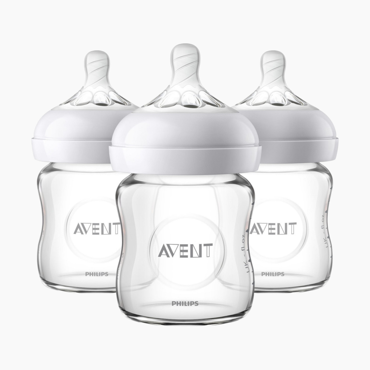 Philips Avent Natural Glass Bottle - Clear, 4 Oz, 3.