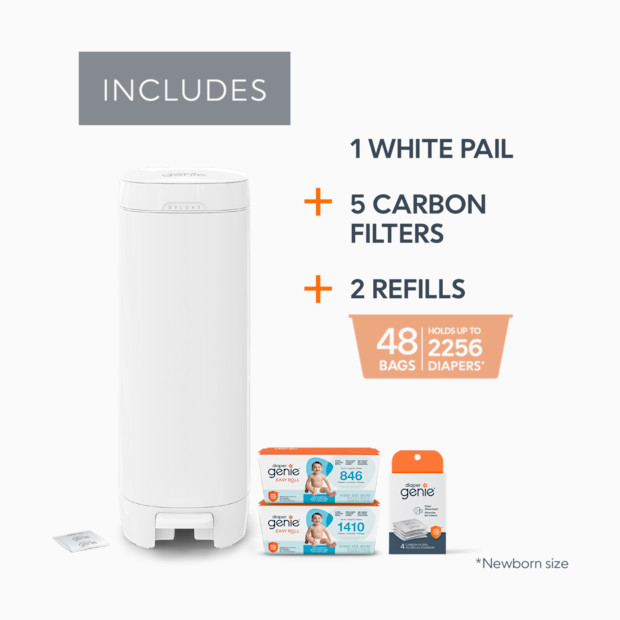 Diaper Genie Deluxe Diaper Pail Gift Set.