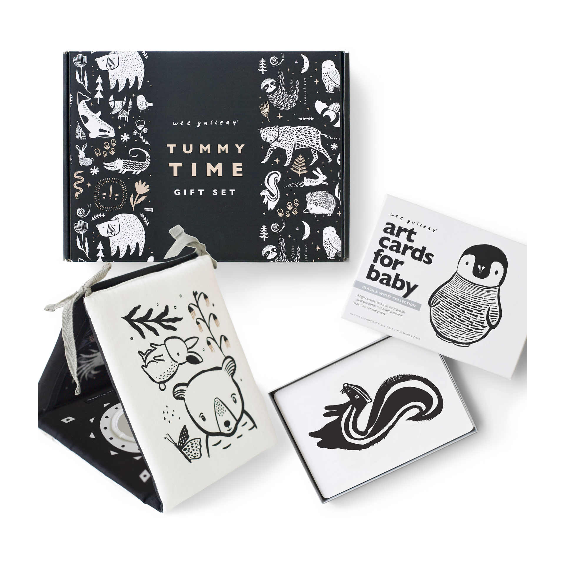 Wee Gallery Tummy Time Art Bundle with Gift Box.