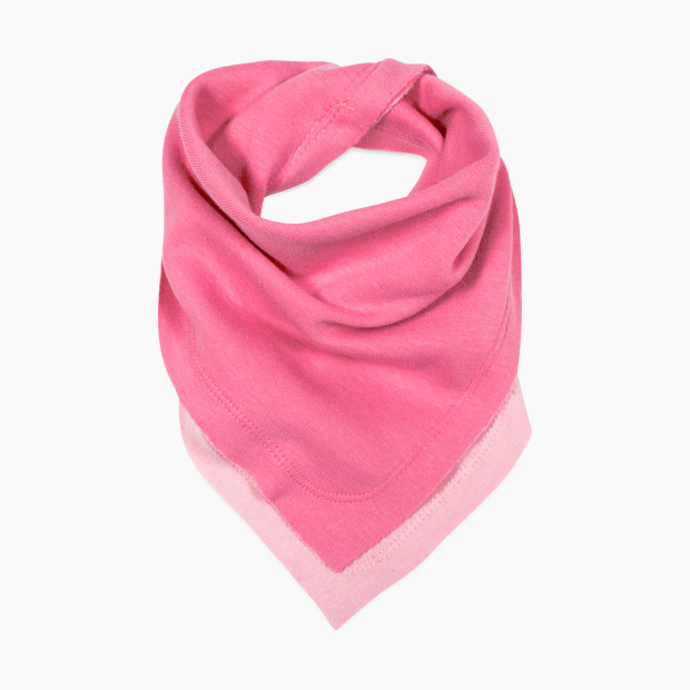 Honest Baby Clothing 10-Pack Organic Cotton Reversible Bandana Bib Burp Cloths - Pink Rainbow, Os.