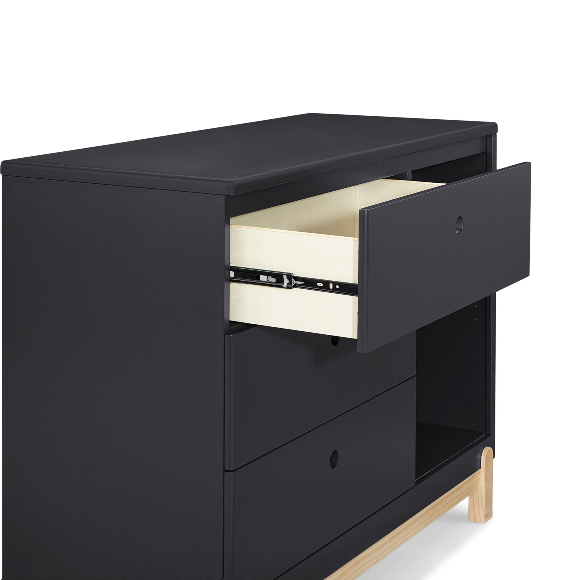 Delta Children Poppy 3 Drawer Dresser - Midnight Grey/Natural.