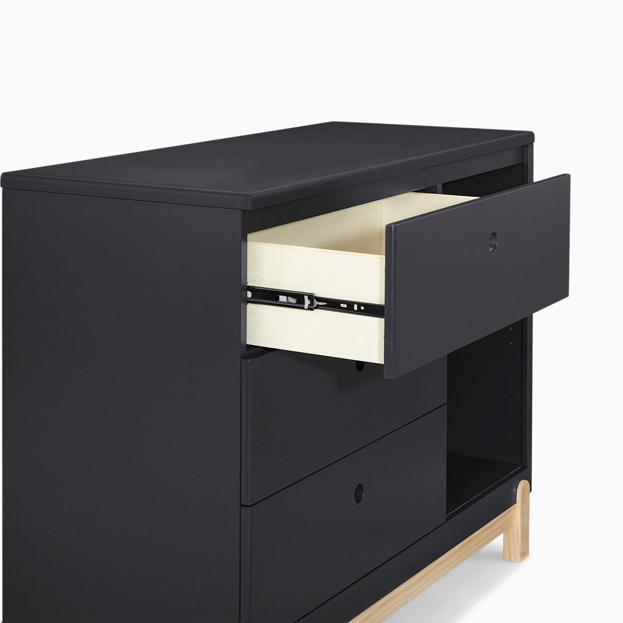 Delta Children Poppy 3 Drawer Dresser - Midnight Grey/Natural.