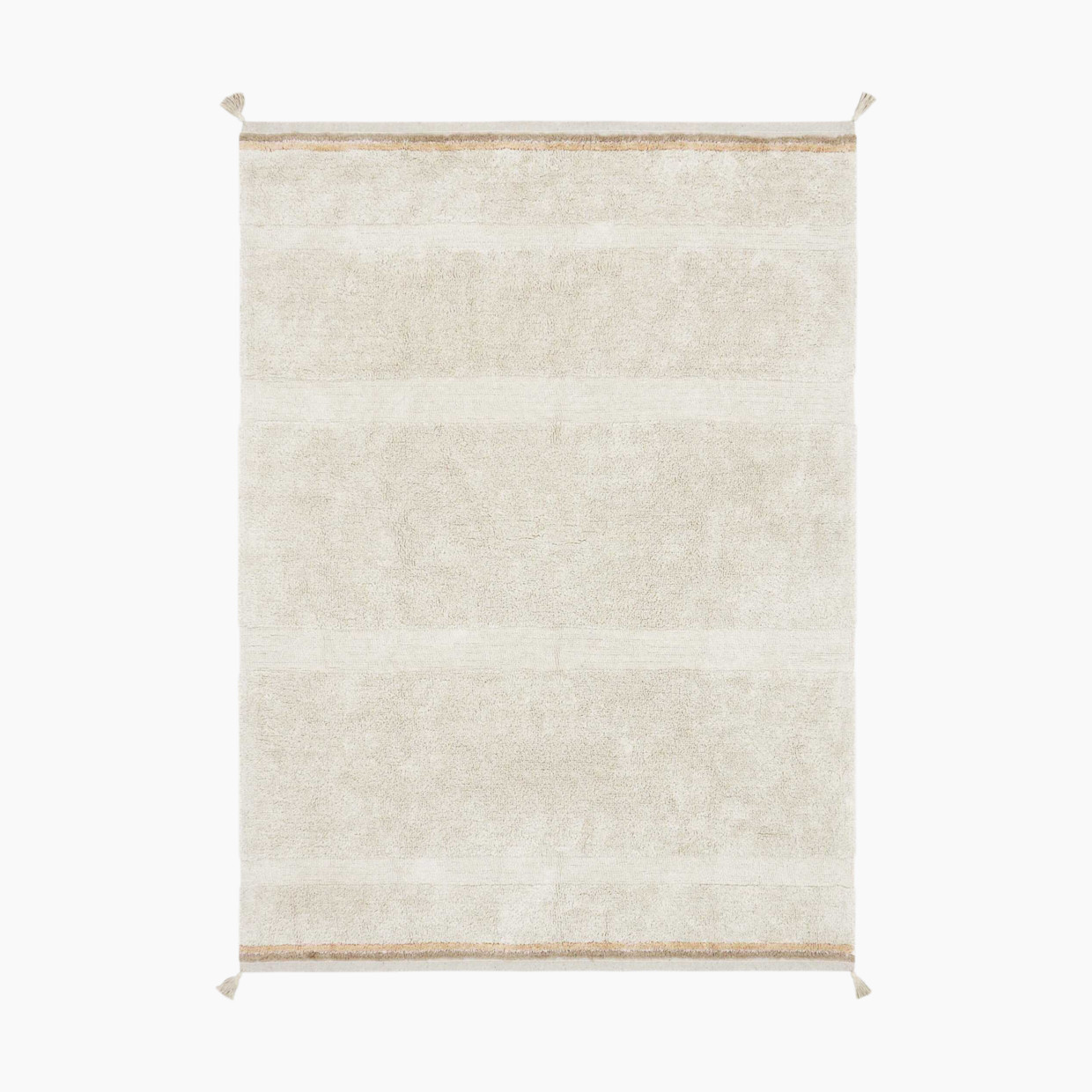 Lorena Canals Bloom Washable Rug - Natural, 5' 7" X 7' 10".