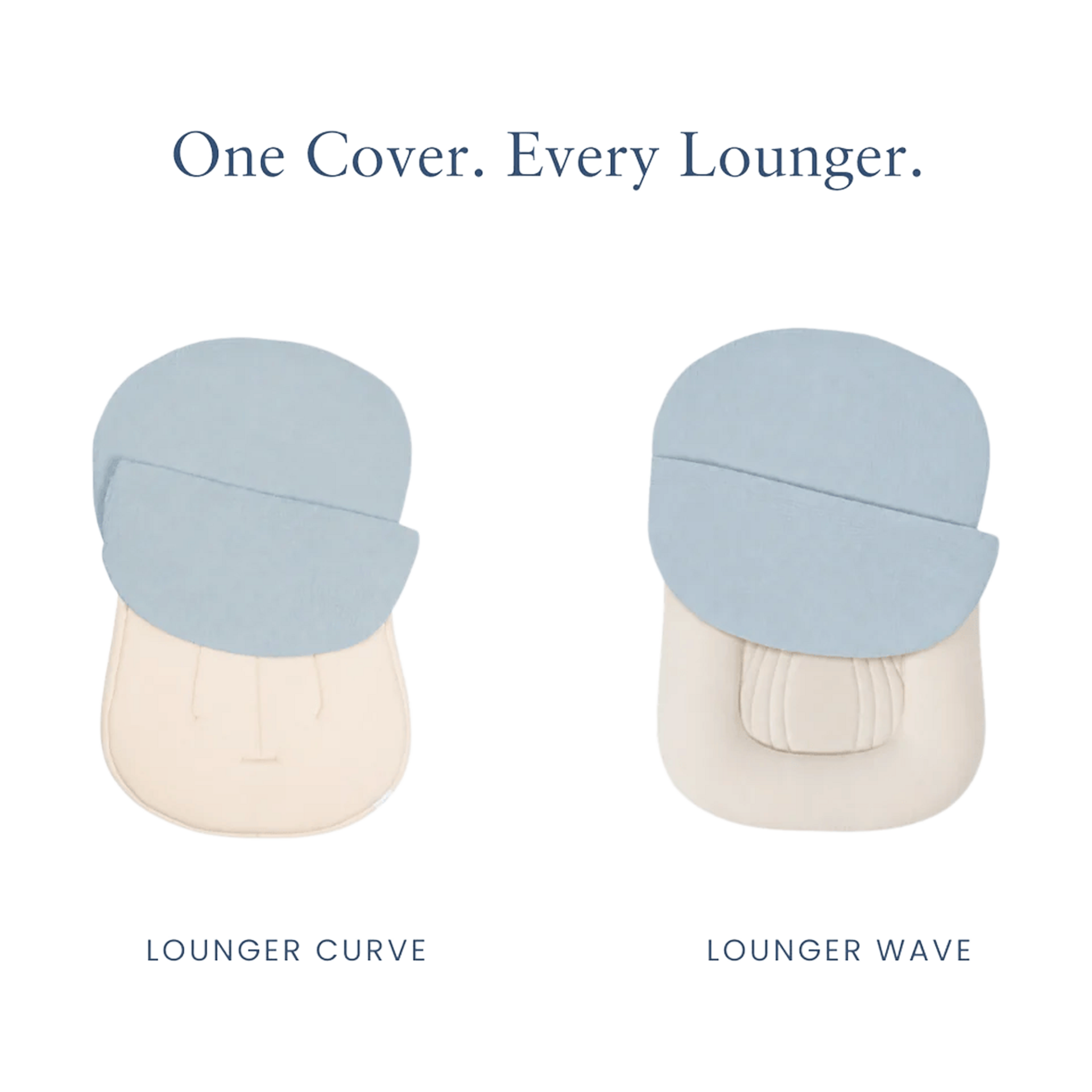 Snuggle Me Organic Infant Lounger Muslin Cover - Bluebell.