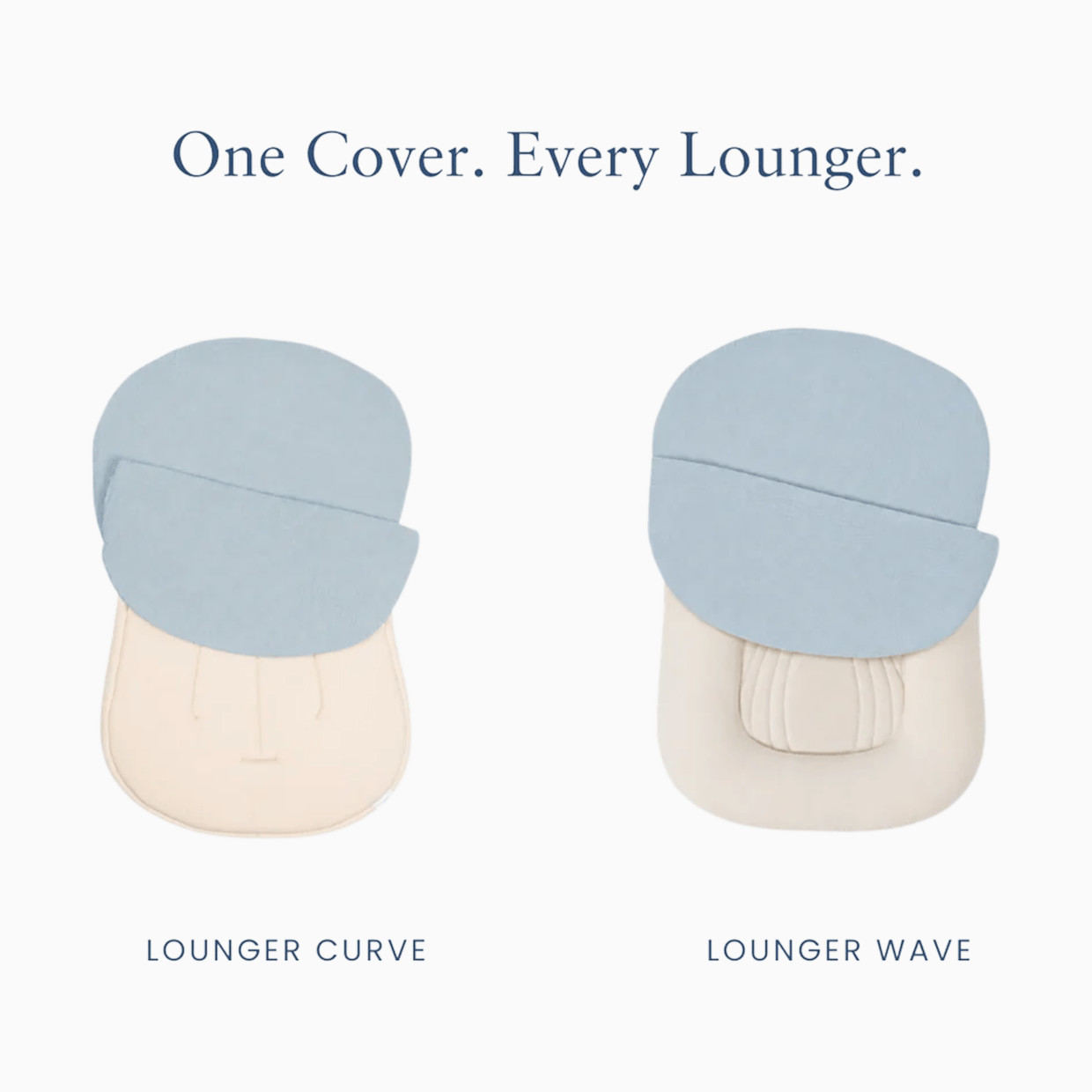 Snuggle Me Organic Infant Lounger Muslin Cover - Bluebell.