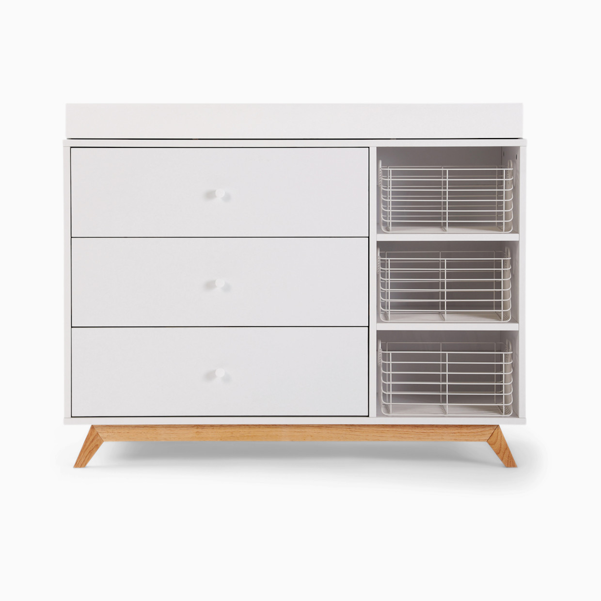dadada Central Park 3-Drawer Dresser - White/Natural.