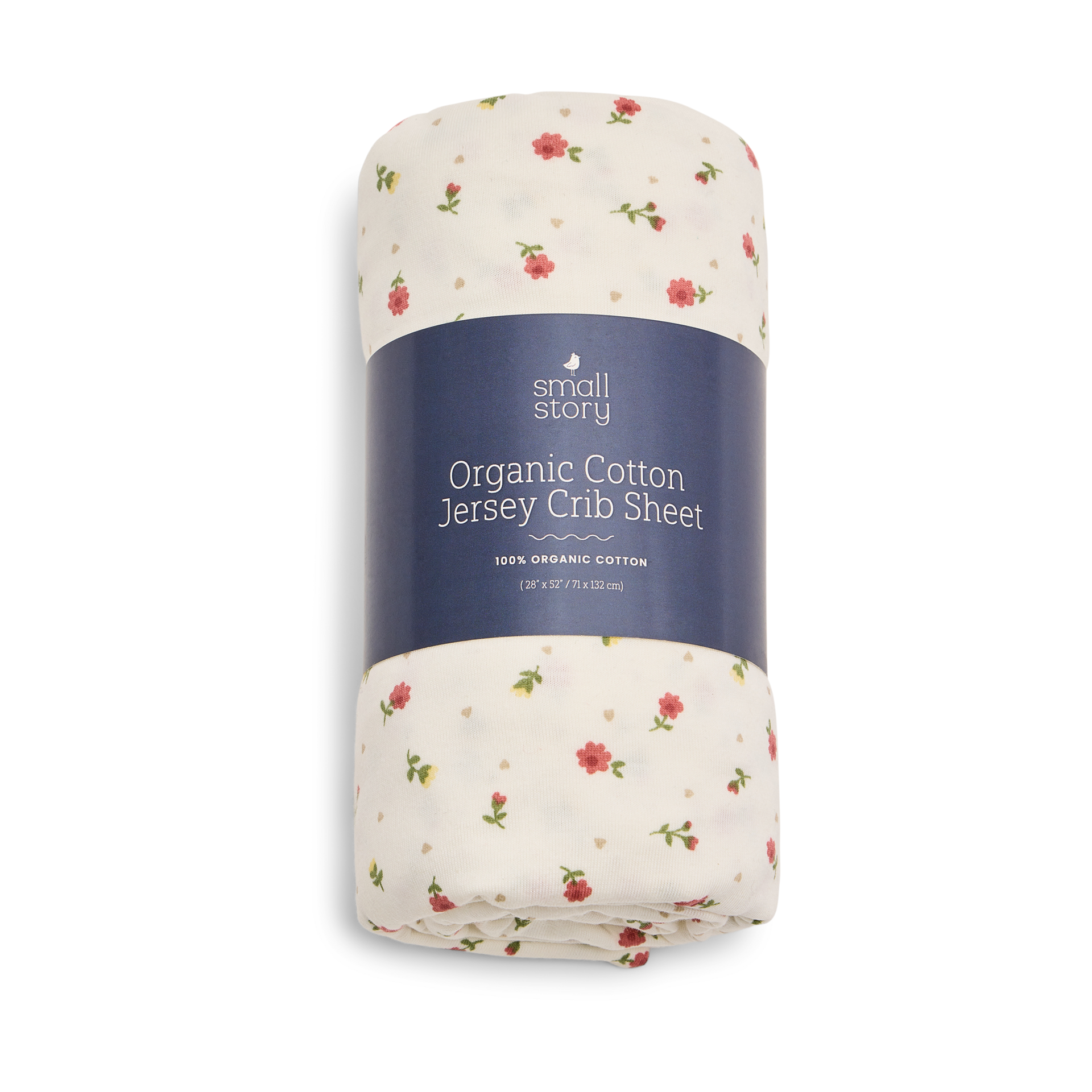 Small Story Organic Cotton Jersey Crib Sheet - Wildflower.