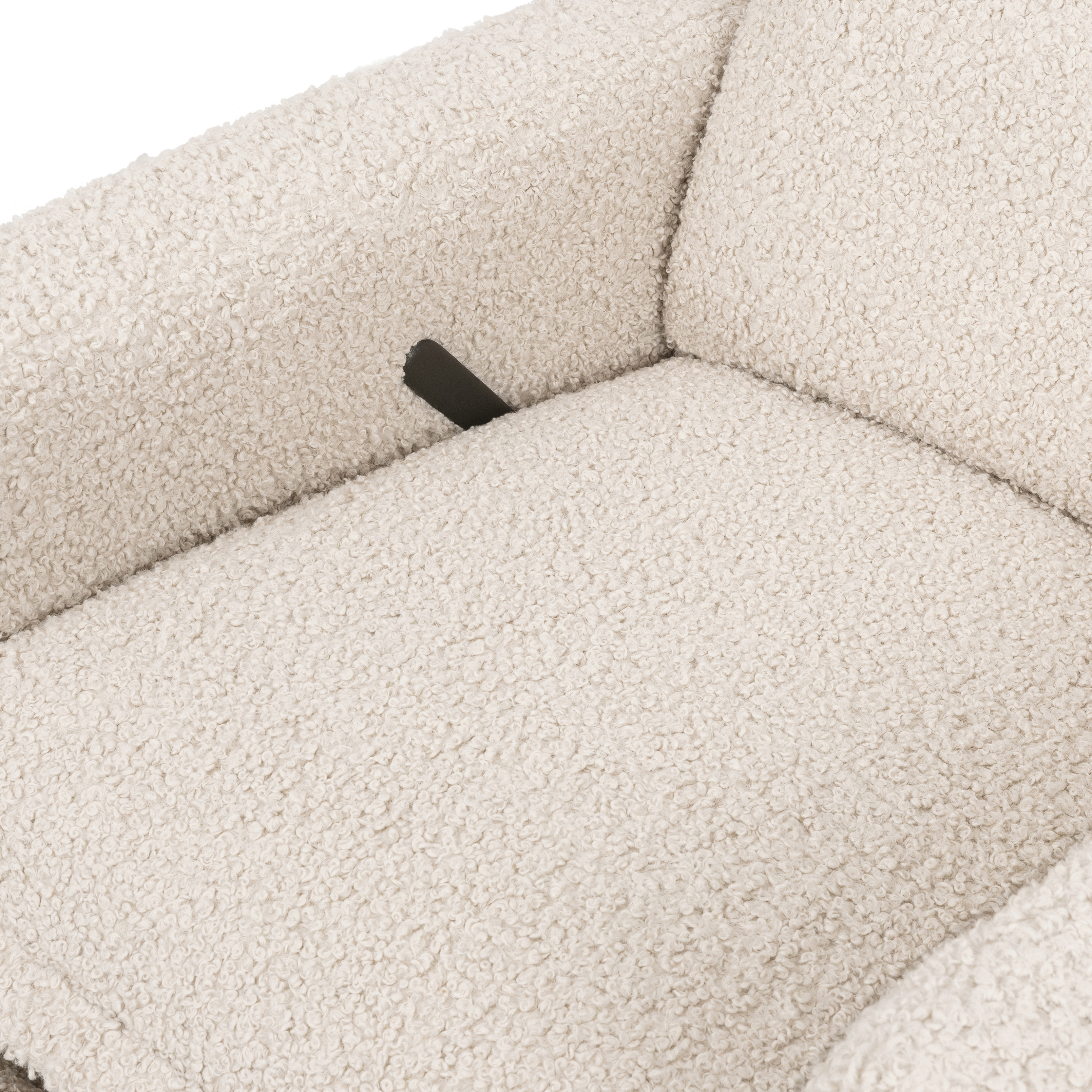 babyletto Cali Flange Recliner and Swivel Glider - Almond Teddy Loop.