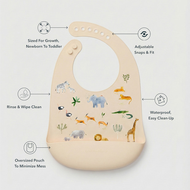 Loulou Lollipop Silicone Printed Bib 2.0.