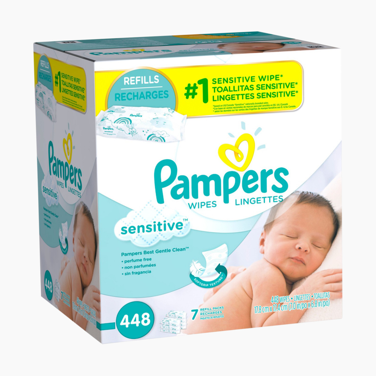 Pampers Sensitive Wipes - 448.