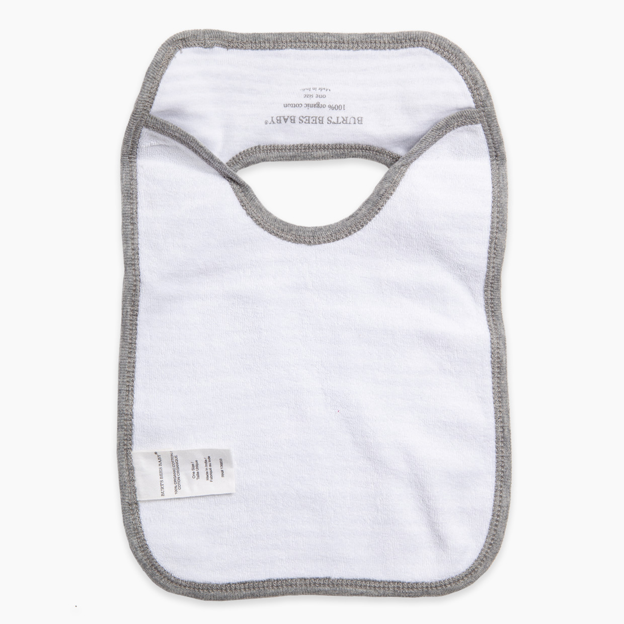 Burt's Bees Baby Organic Lap Shoulder Bib (4 Pack) - Heather Grey.