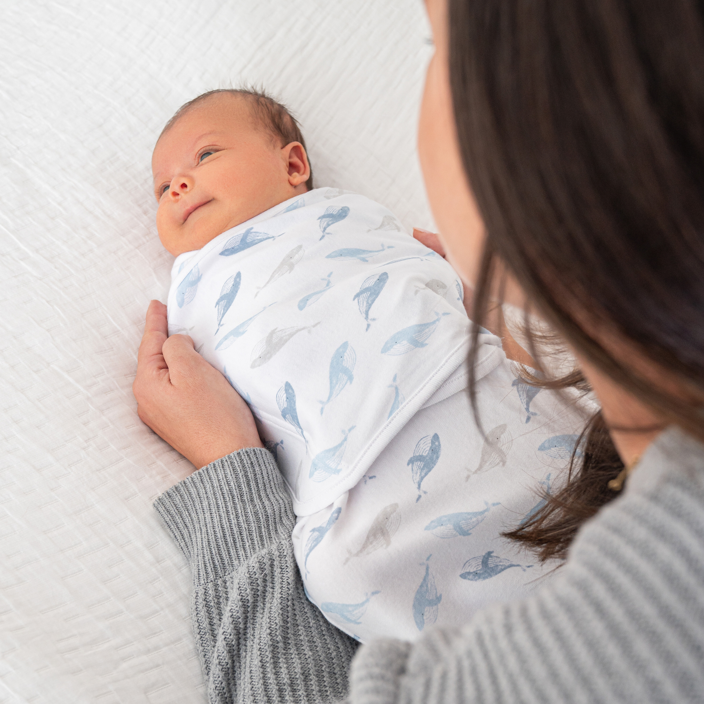 Aden + Anais Essentials Cotton Wrap Swaddles (3 Pack) - At Sea, 0-3 Months, 3.