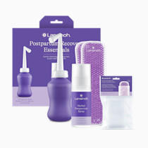 Lansinoh Bounce Back Postpartum Bundle, 16-Piece Gift Set with Peri Bottle, Herbal Perineal Spray, Reusable Perineal Ice Packs and Sleeves, Postpartum Essentials for New Moms