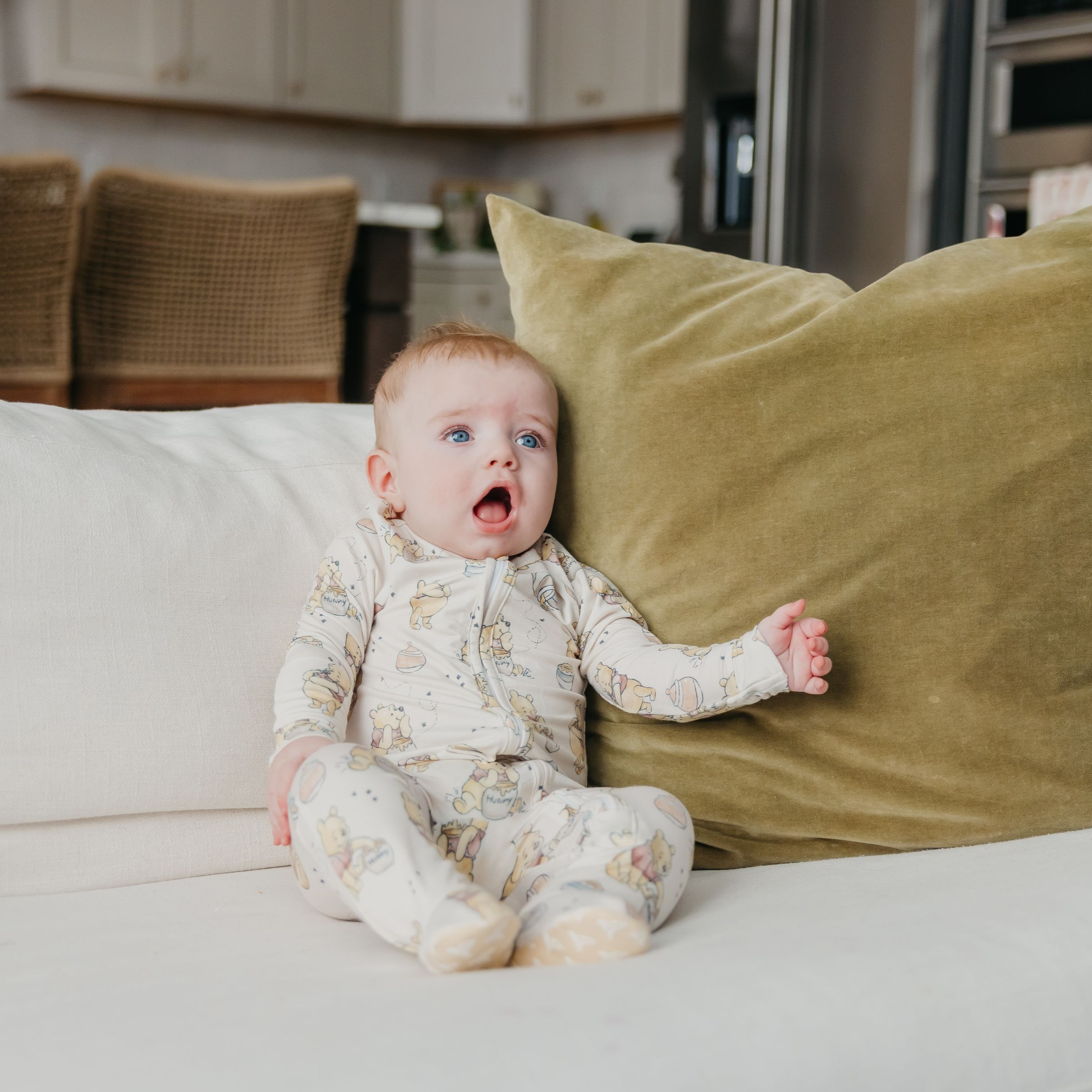 Copper Pearl Zip-up Footie - Hunny, 3-6 M.