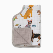 Little Unicorn Ultra-Absorbent Premium Burp Cloth | Soft on Baby's Skin | Larger Size | Ergonomic Design (Woof)