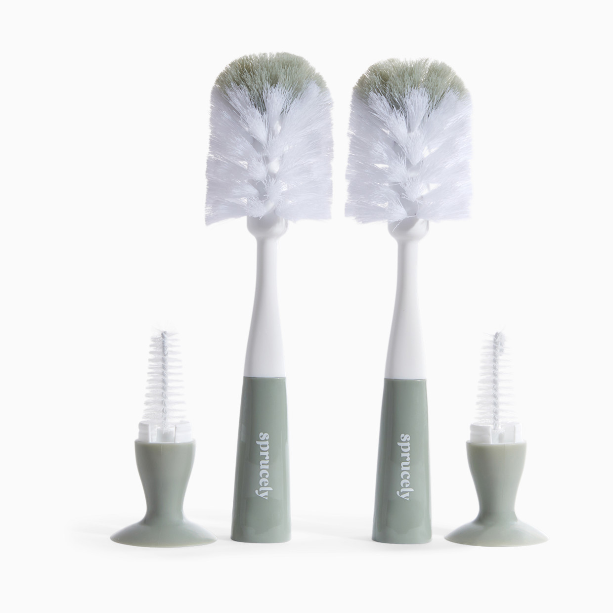 Sprucely Bottle Brush (2 Pack) - White/Sage.