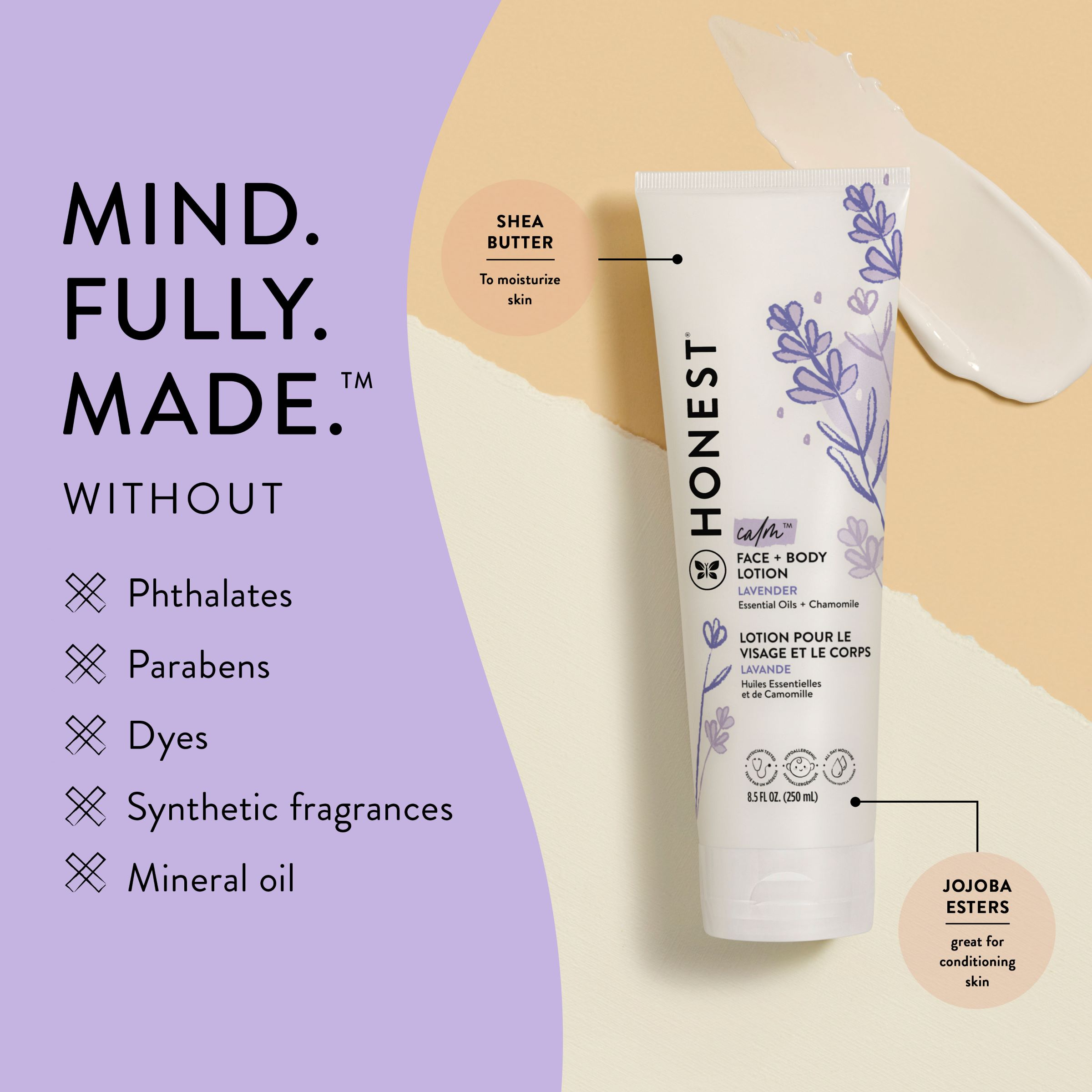 The Honest Company Face & Body Lotion - Calm (Lavender), 8.5 Fl Oz.