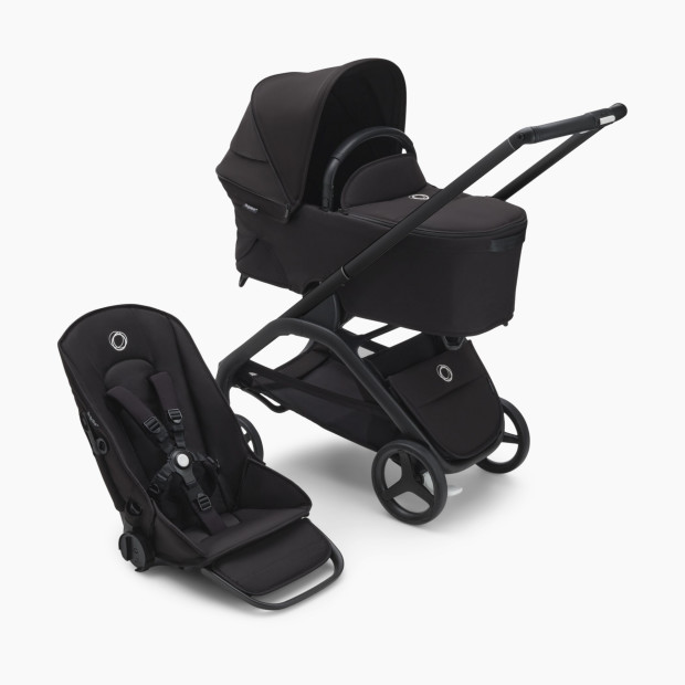 Bugaboo Dragonfly Seat and Bassinet Complete - Black/Midnight Black-Midnight Black.