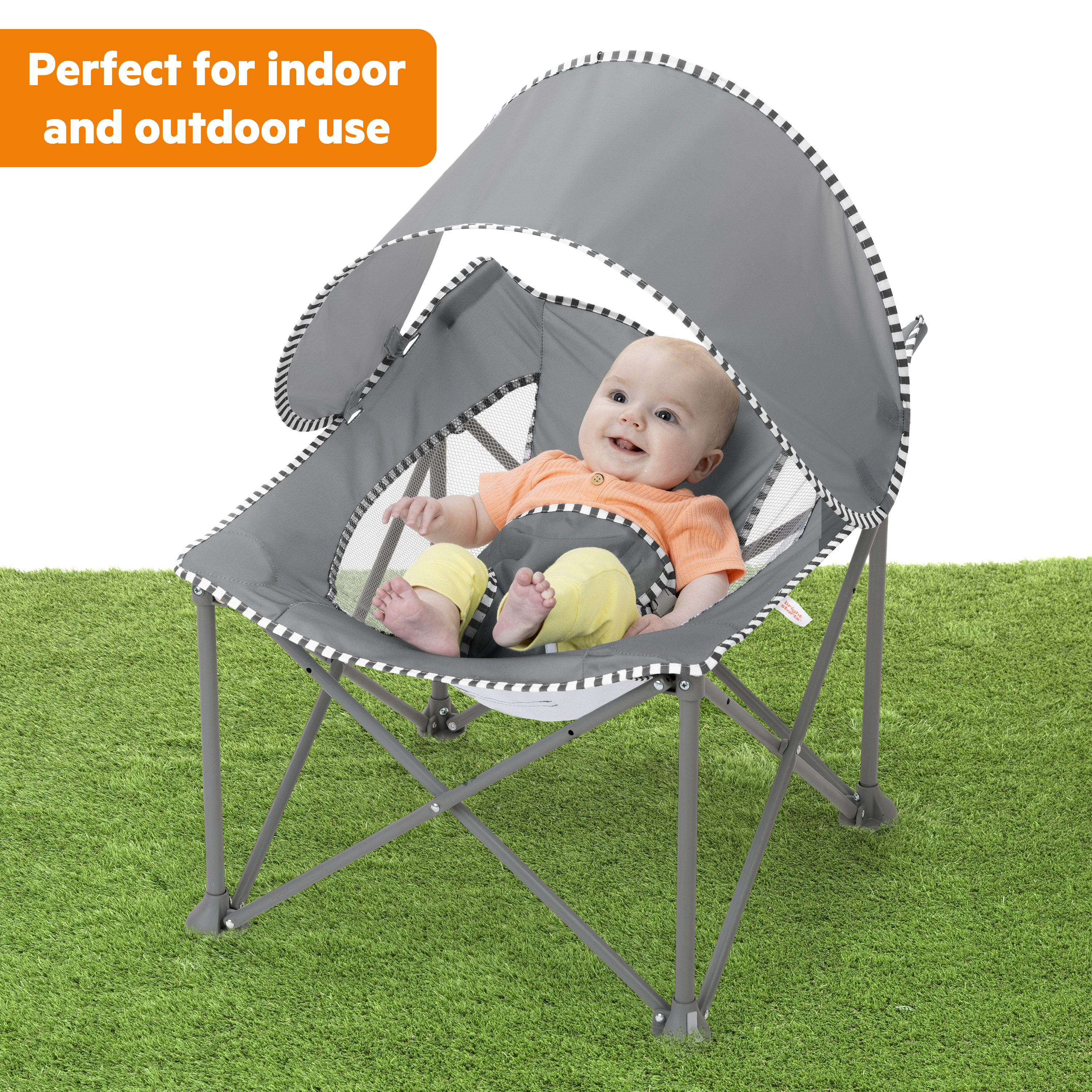 Baby Einstein Bright Starts Pop 'N Chill Travel Seat - Grey.