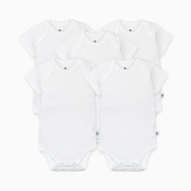Honest Baby Clothing 5-Pack Organic Cotton Short Sleeve Bodysuits.