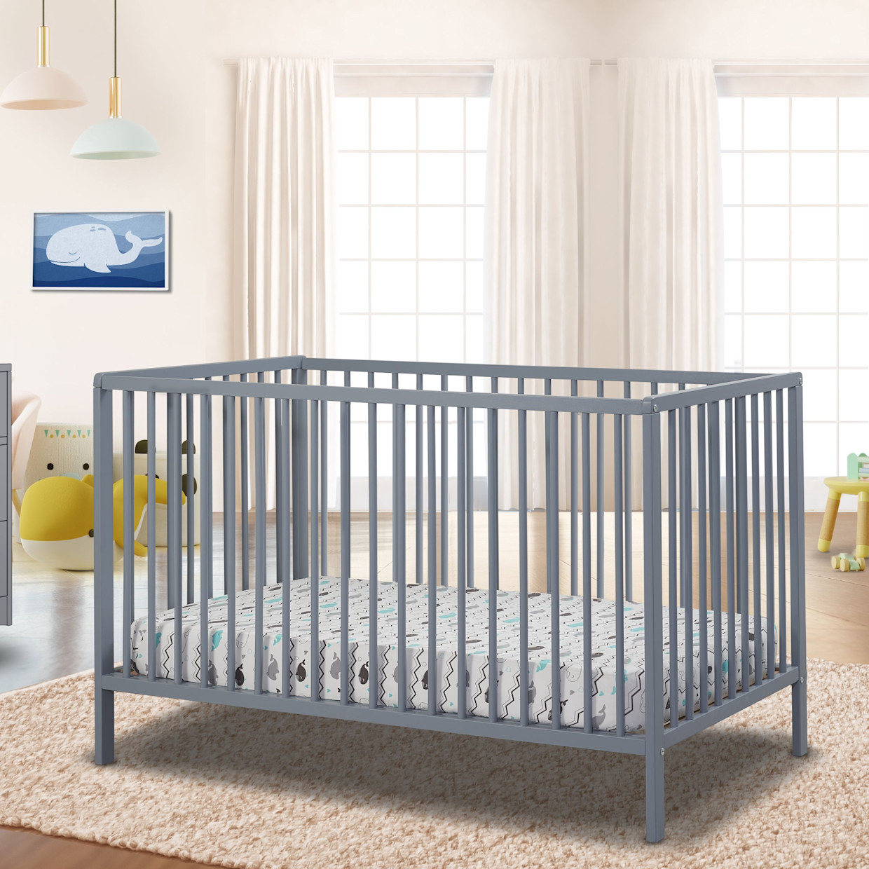 Sorelle Happy Crib - Gray.