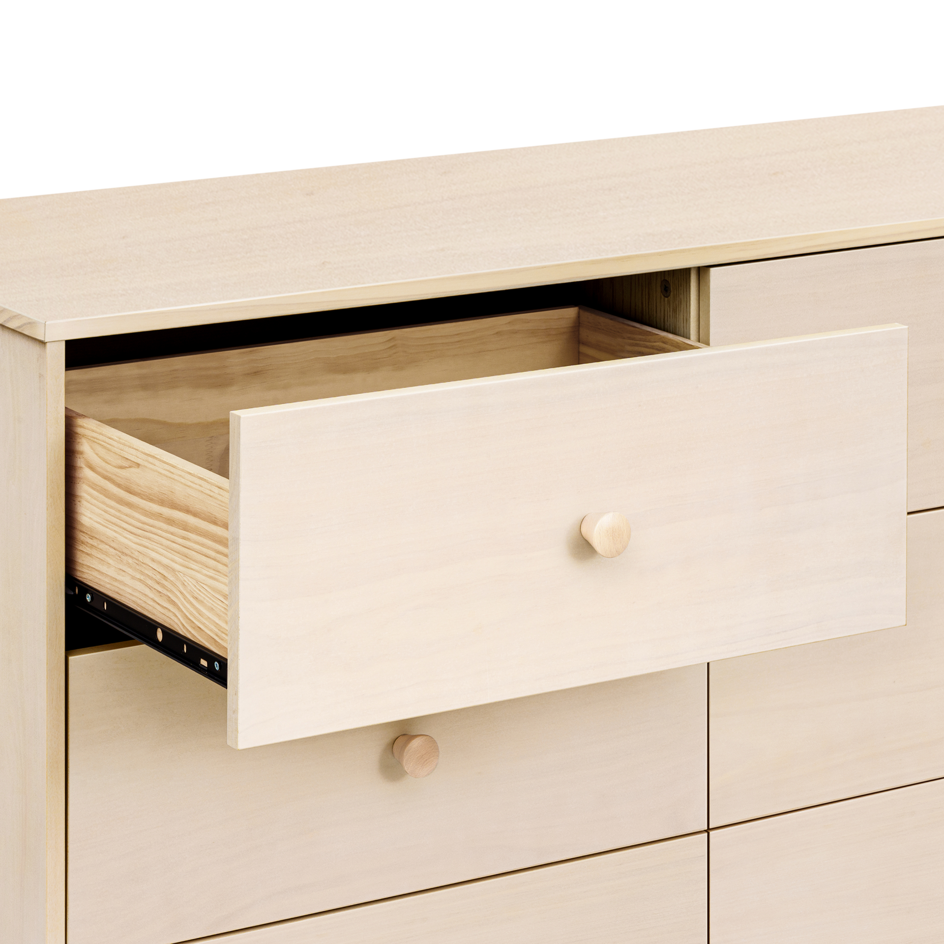 babyletto Hudson Modern 6-Drawer Assembled Double Dresser - Washed Natural.