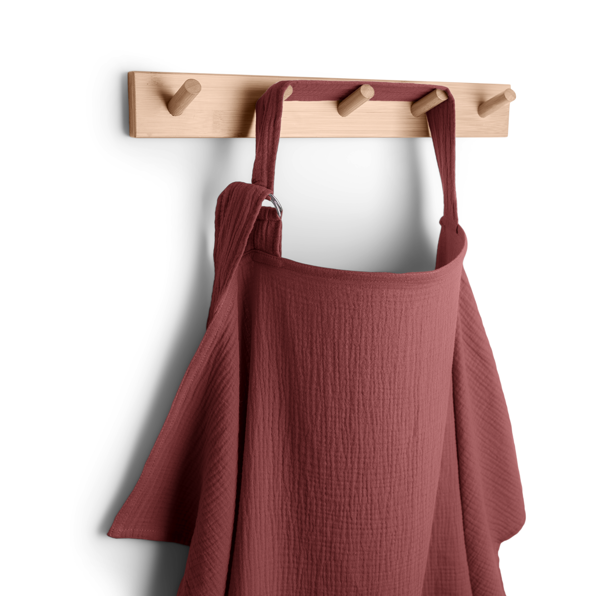 Comfy Cubs Muslin Nursing Cover with Adjustable Neck Strap - Wine, 1.