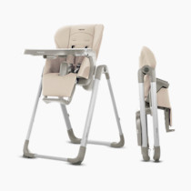 Inglesina My time Highchair, Butter - Adjustable High Chair for Babies & Toddlers, 4 Height & 3 Recline Settings, Collapsible, Tool-Free Assembly, BPA Free, Removable Tray for Easy Cleaning