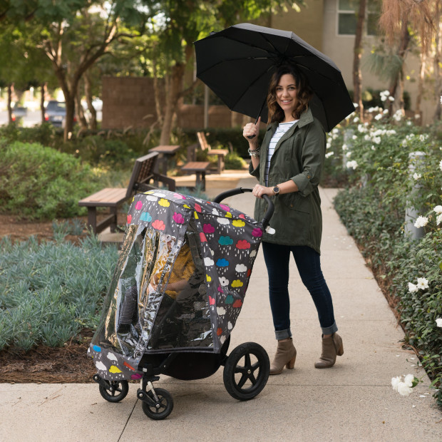 Rosie Pope Color-Changing Stroller Rain Cover - Clouds.