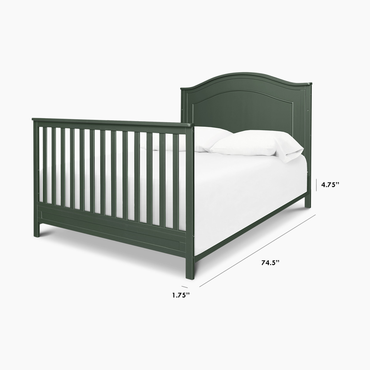 daVinci Twin/Full-Size Bed Conversion Kit (M5789) - Forest Green.