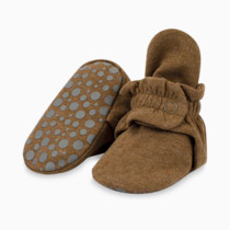 Zutano Unisex Organic Cotton Baby Booties, Stay-On and Non-Slip, Newborn to Toddler