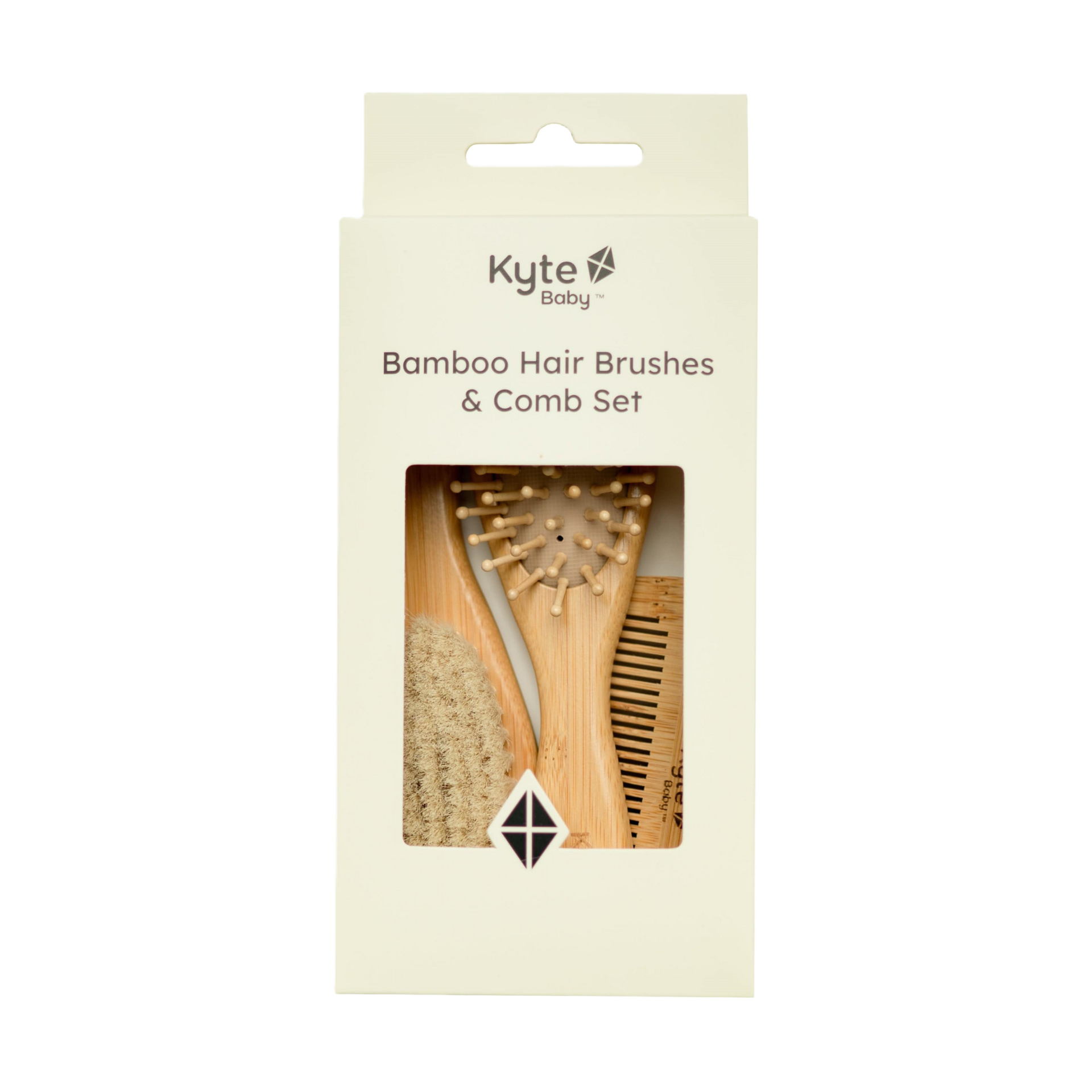 Kyte Baby 3-Piece Brush Set - Natural.