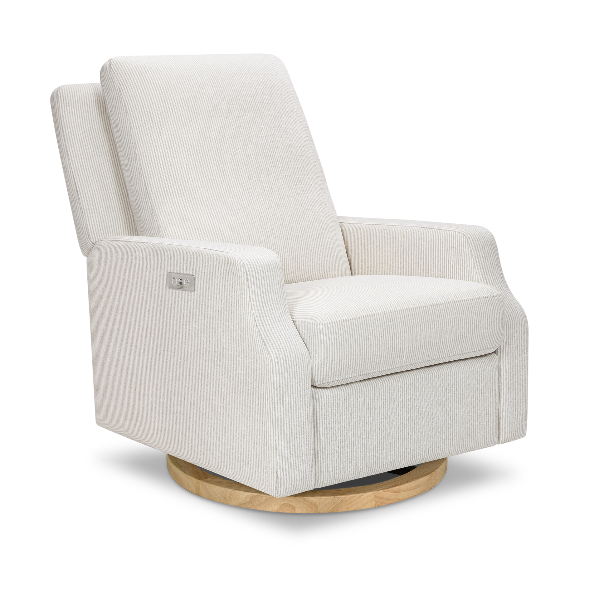 Thumbnail of Fog Chatham Stripe Performance Eco-Weave With Light Wood Base