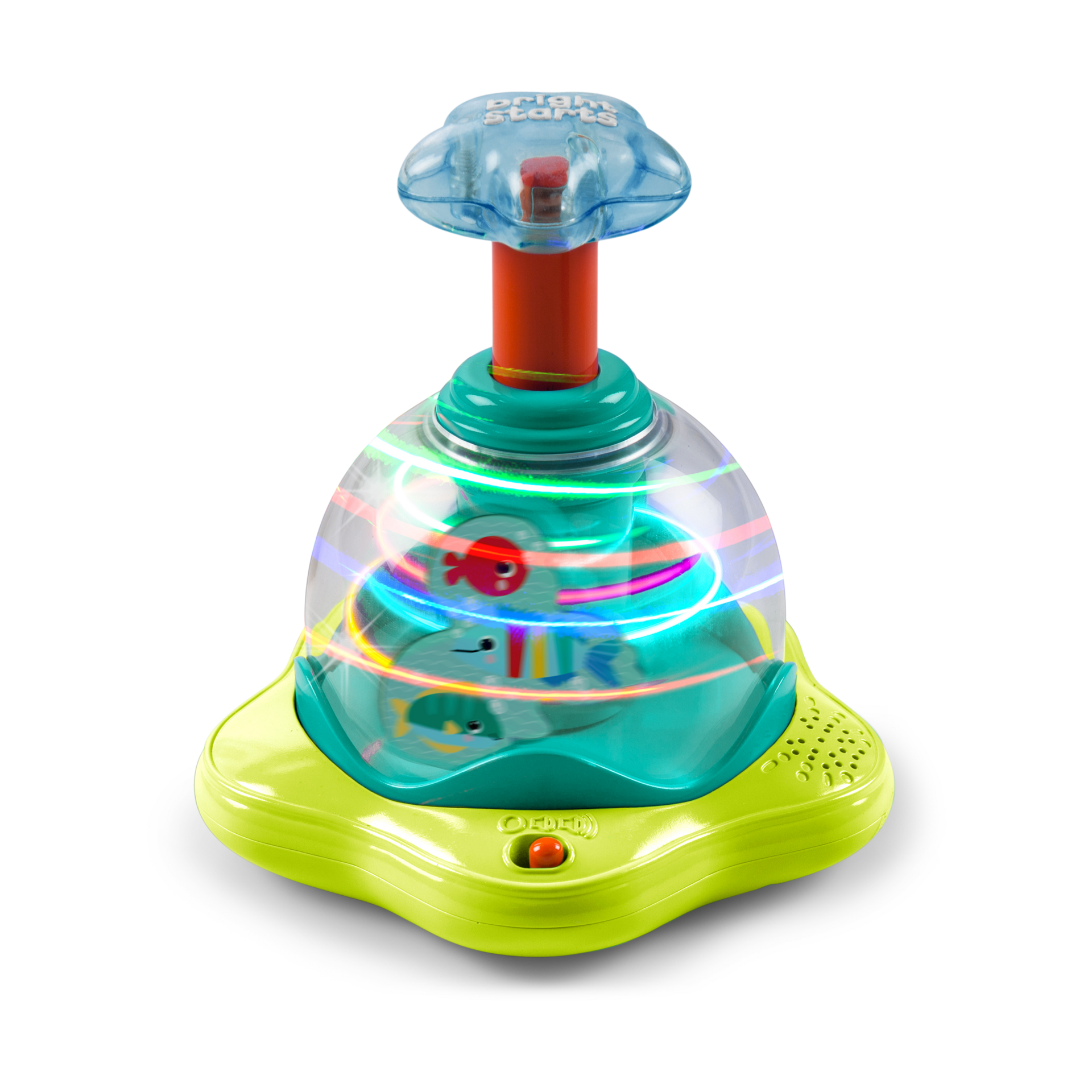 Bright Starts Press & Glow Spinner Cause and Effect Musical Baby Toy.