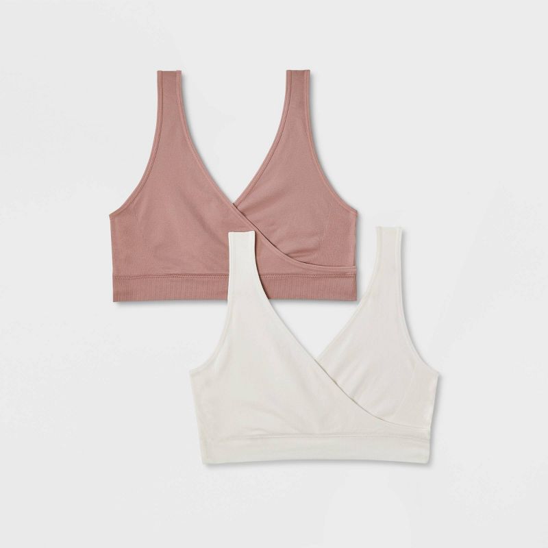 Auden Nursing Pullover Seamless Sleep Bra (2-Pack).