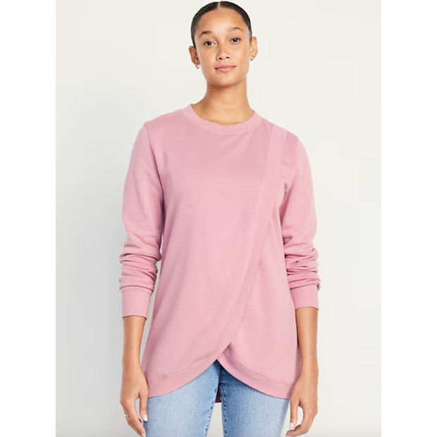 Old Navy Maternity Cross-Front Nursing Sweatshirt.
